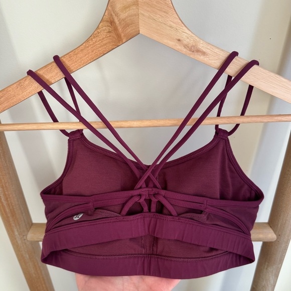 EUC Lululemon Make A Move Bra Red Grape 4 - Picture 7 of 10